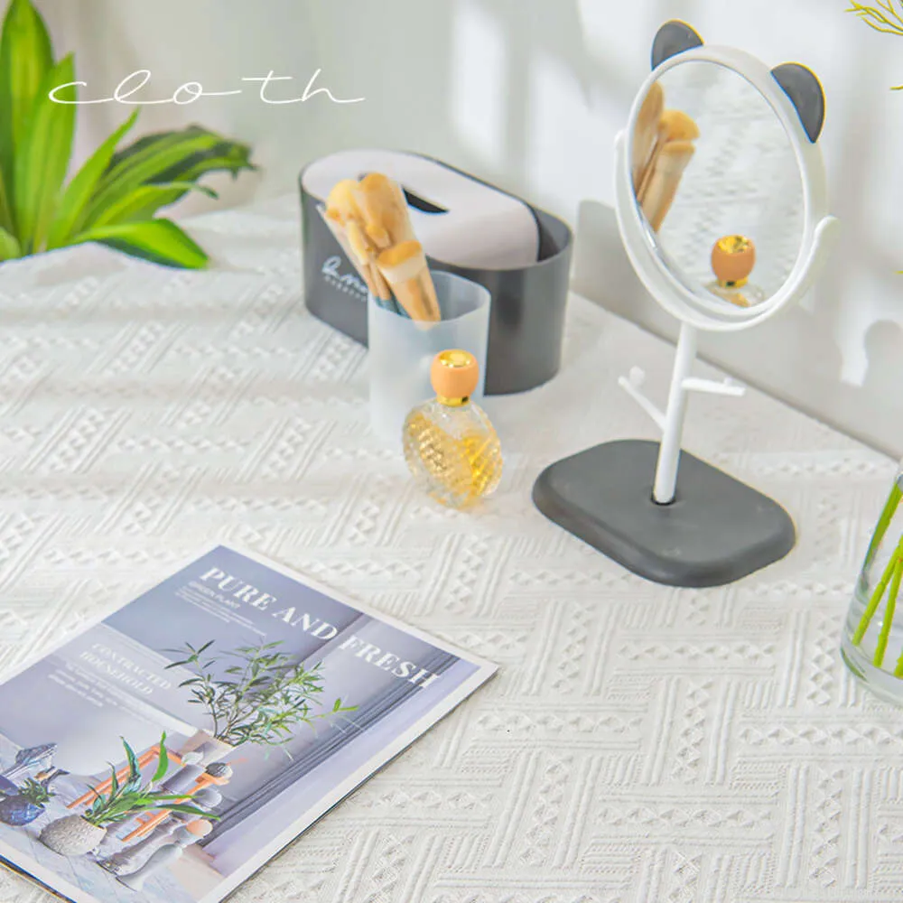 Tischtuch Instagram Strickkunst Tee Cover Licht Luxus und hochwertiges Lesen rechteckig