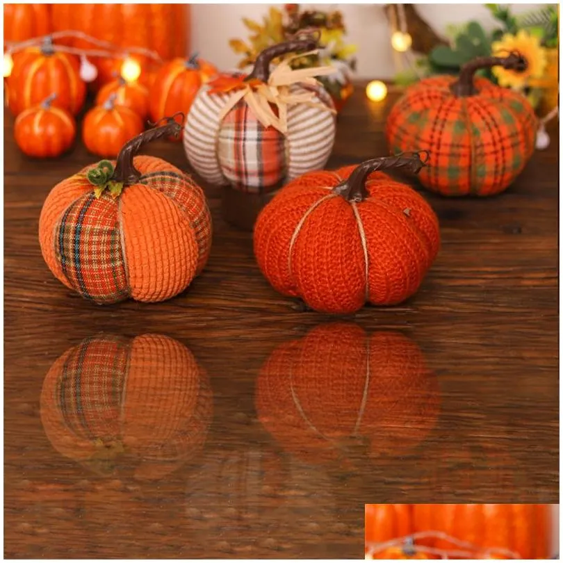 Other Wedding Favors Halloween Scene Dressing Cartoon Colorf Fabric Pumpkin Table Decoration Cross Border Thanksgiving Props Drop De Dhvbp