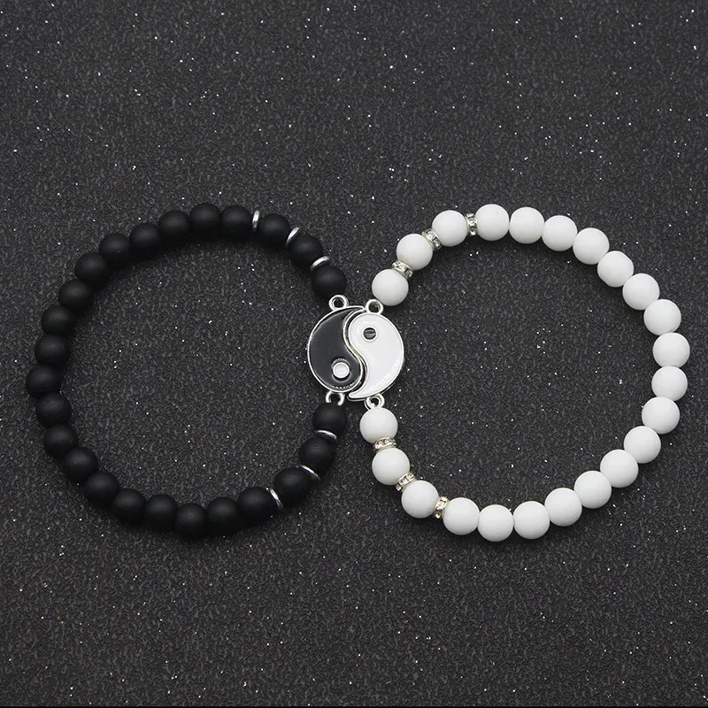 Strands tai chi chi bacelets de paredes para homens Melhores amigos Yin Yang Charms emparelhados Bindes Bracelet Jewelry Gifts