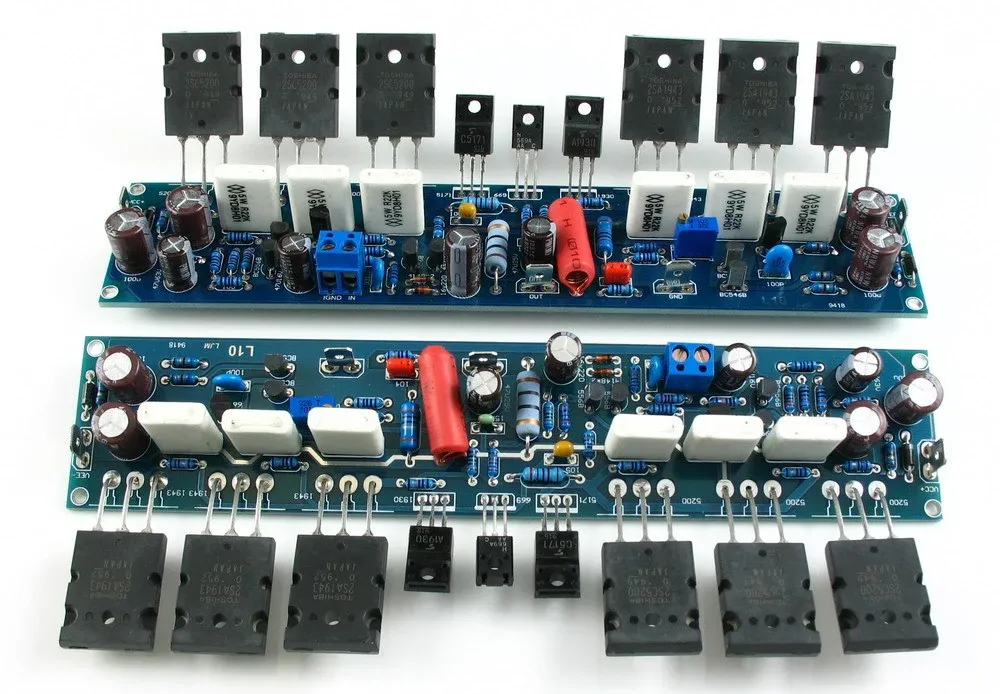 Amplificatore LJM L10 Dual Channel (2PCS) Schede amplificatore Complete 300W+300 W Classe AB 4R Power AMP Amplificatore fai -da -te kit