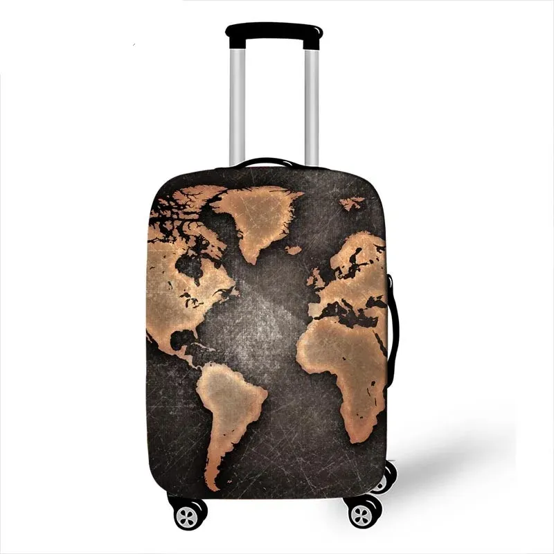 Accessories 1832 Inch Suitcase Protective Cover World Map Luggage Cover Travel Accessories Trolley Case Elastic Antidust Protective Cover