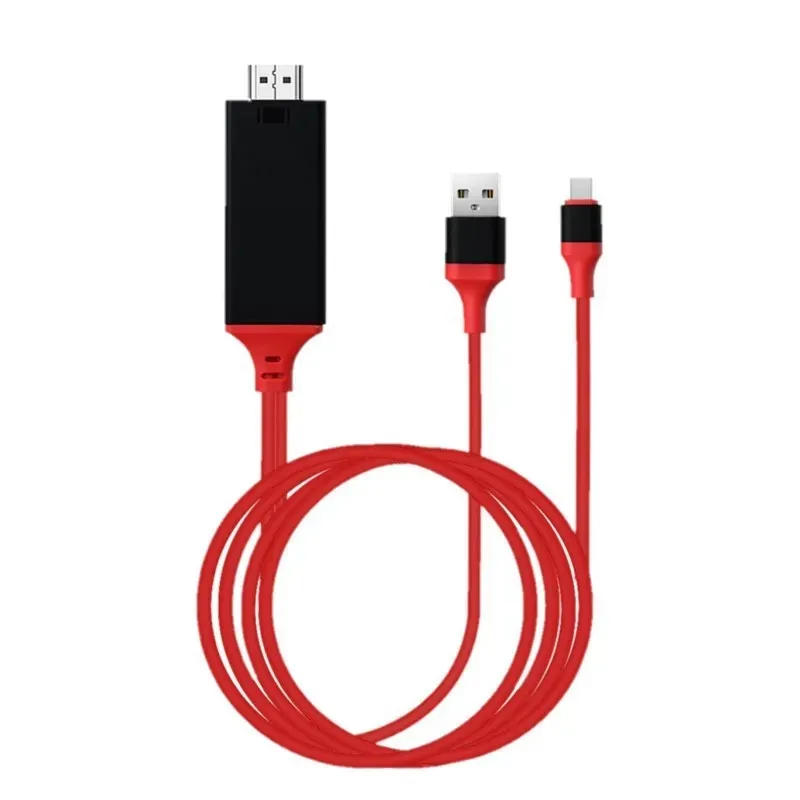 USB31 till HDMI-kompatibel adapterkabel för 2024 4K Mobiltelefon till TV Samma skärm Högdefinition typ-C till HDMI-kompatibel kabel