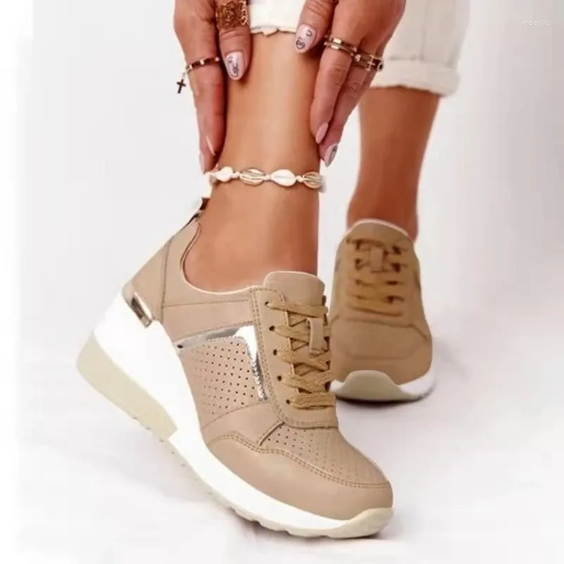 Casual Shoes 2024Sports Summer Thick Bottom Wedge Strap Mesh Women Fashion Sneakers Platform Basketball