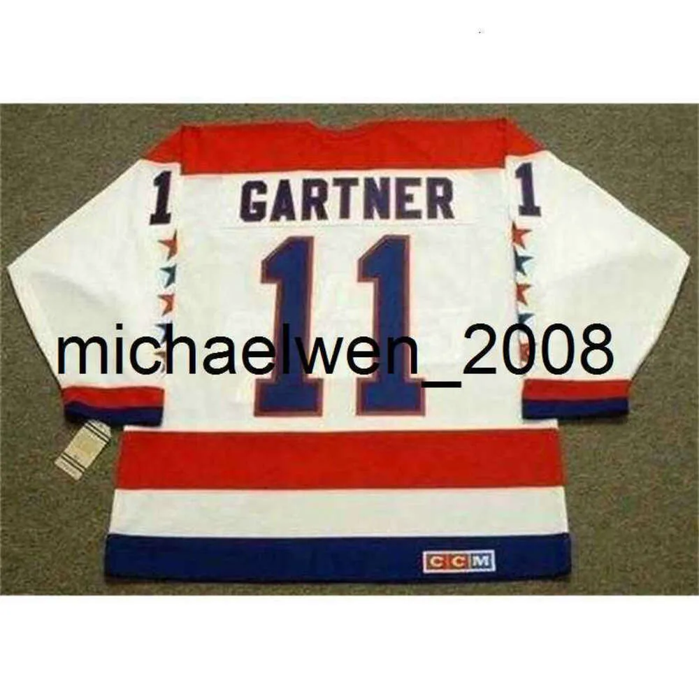 Kob Weng Mike Gartner 1988 CCM Vintage Home Hockey Jersey Tous cousue de qualité supérieure n'importe quel numéro n'importe quel numéro n'importe quelle taille de gardien de but