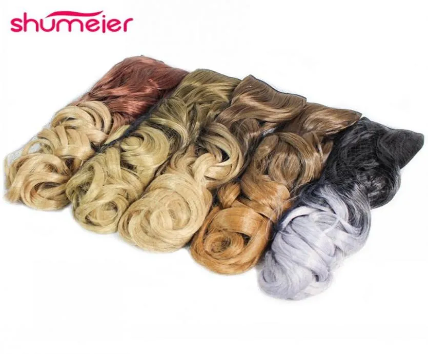 Whole Shumeier 12colors 60cmの長さの波状のオンブルの合成ヘアピースクリップの女性用ヘアエクステンション1833740