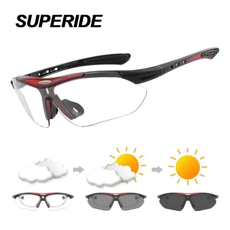 Солнцезащитные очки суперовые фотохромные велосипедные солнцезащитные очки мужчины Женские велосипедные очки с миопией рамы поляризованного дорожного велосипеда MTB Eyewear