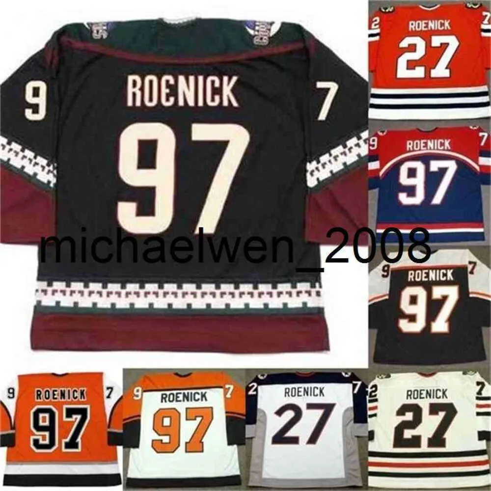 KOB WENG JEREMY ROENICK JERSEYS 97/27 Джереми Роеник Черно -белый красный синий мужской молодеж