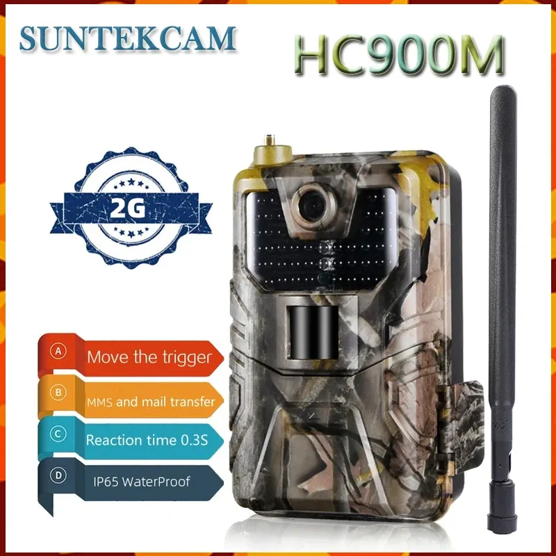 Kameror Suntekcam HC900M Hunting Trail Camera 2G SMS/MMS/SMTP1080P HD 20MP NIGHT SVISION Wildlife Waterproof Photo Traps Game Camera