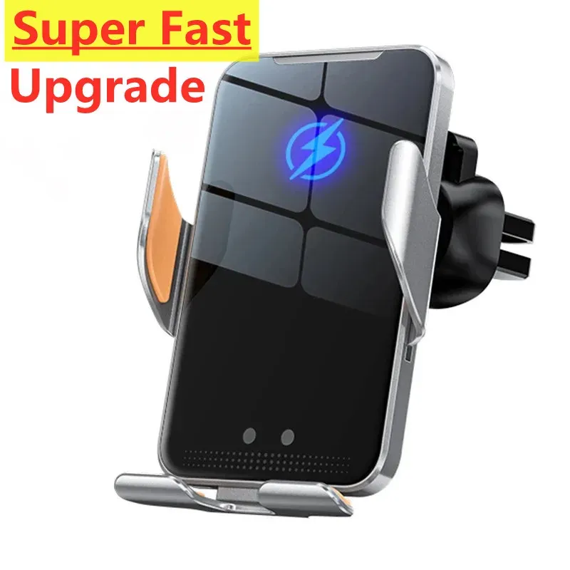 Chargers Car Wireless Charger Auto Car Mount Phone Holder For iPhone 14 13 12 Samsung Xiaomi Infrared Induction 15W Fast Charging Station