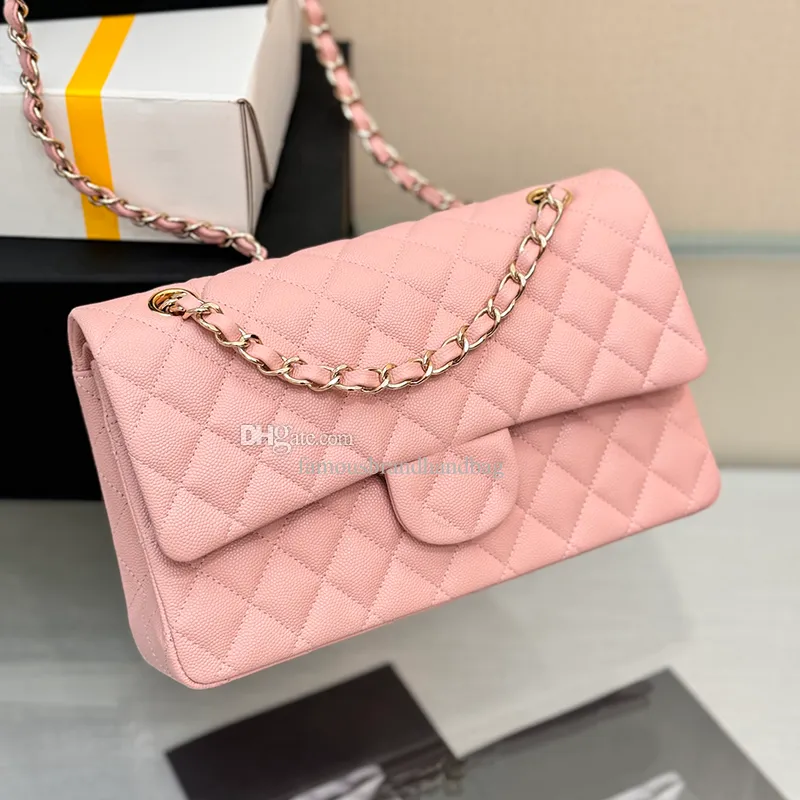 Designer Calfskin Leather Medium Flap Shoulder Bag For Women Elegant Crossbody Handbag 25cm 24C04B From 391 94 DHgate