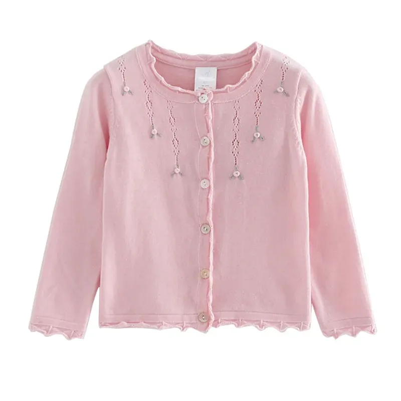 Cappotti dolce primaverili per bambine da bambina cappotti da abbigliamento sottile cotone cardigan maglione 3 6 9 12 18 meso