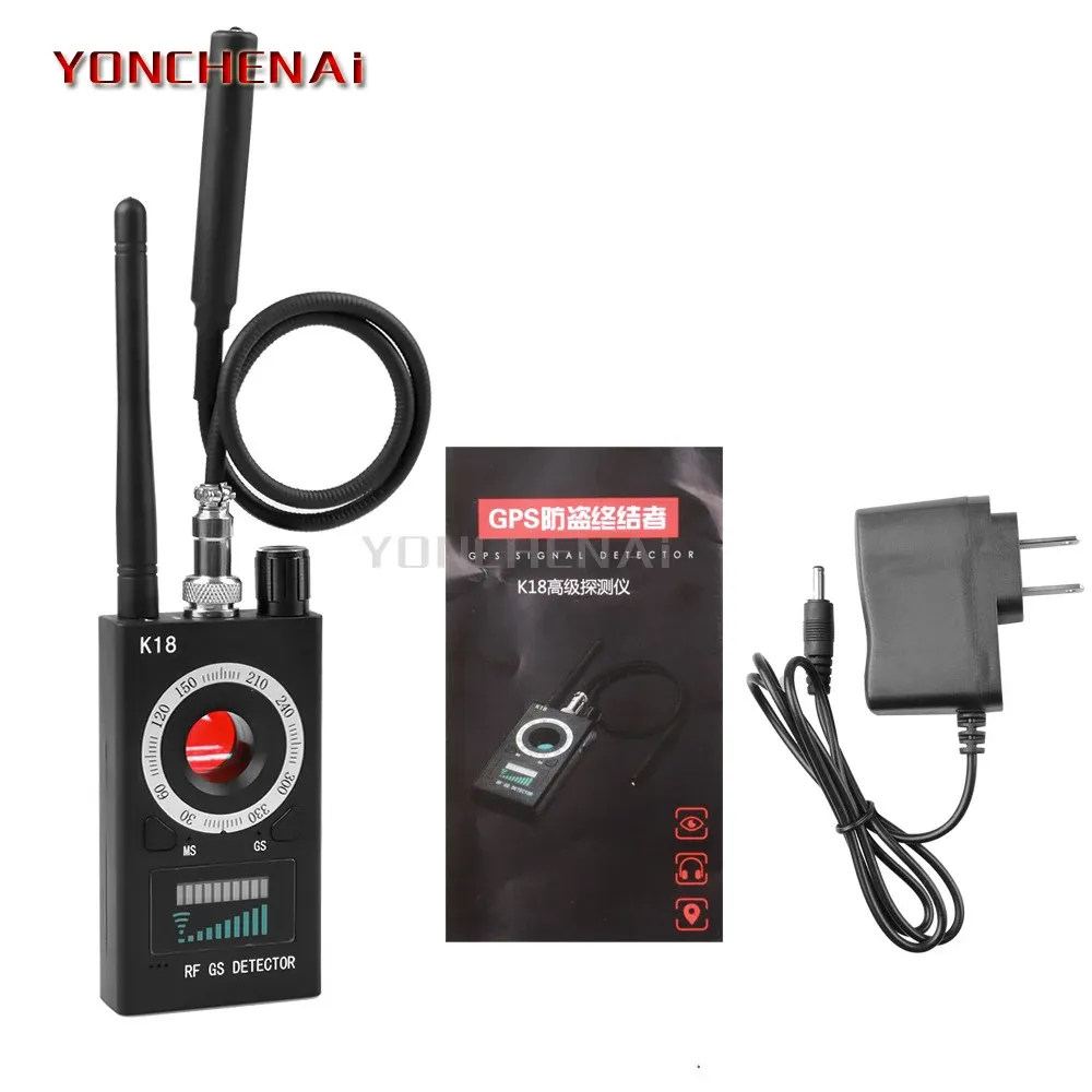 Detector K18 Wireless Detector Camera RF Detector 1MHz6.5GHz GSM Audio Bug Finder GPS Signal Lens RF Tracker Multifunction Anti Camera