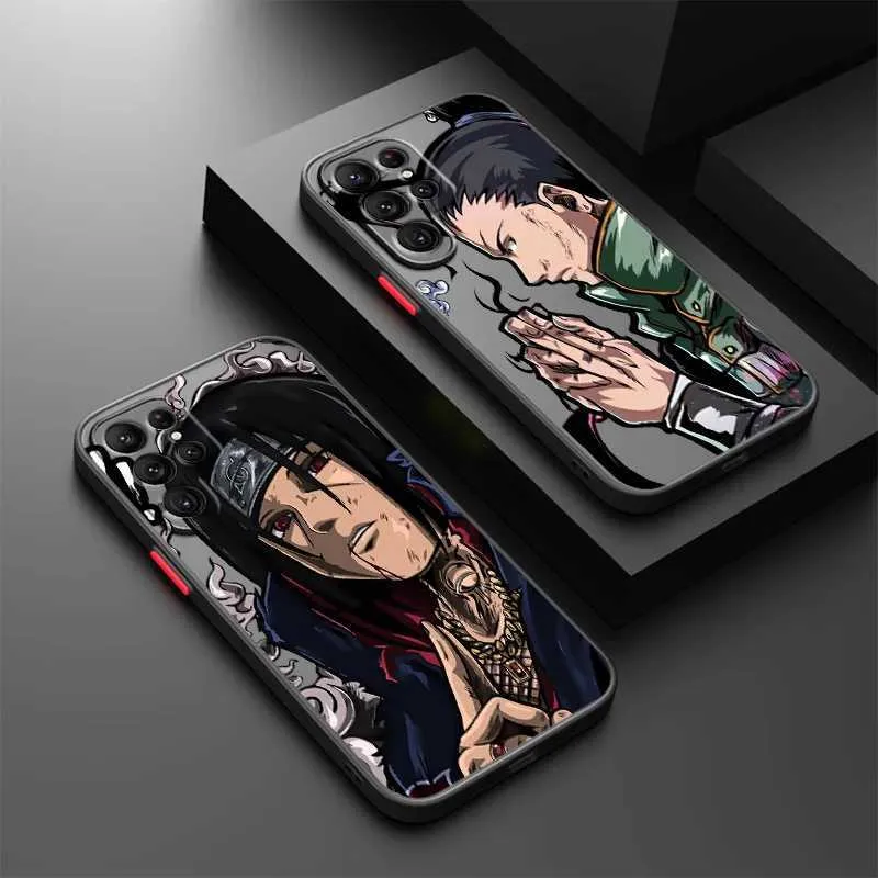 Bumpers de téléphone portable Narutos Anime pour Samsung S24 S23 S22 S21 S20 S10 Fe Note 20 10 Ultra Lite Plus Case de téléphone translucide givré Y240423