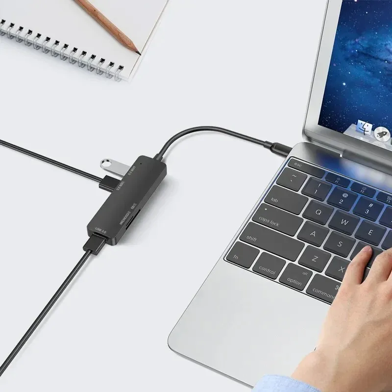 2024 4-ポートUSBハブ3.0 Ultra Slim Data Hub Hub Type-C Hub for MacBook、Mac Pro/Mini、Imac、Surface Pro、XPS、Notebook PC、USBC HubforIMAC USB 3.0 Hub