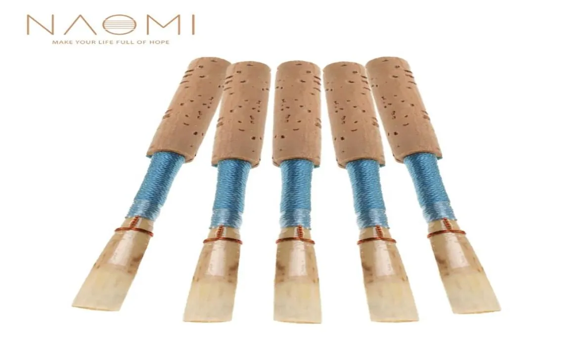 Naomi 5pcs bulrush oboe calheta mole orquestral média azul claro cor de madeira de madeira peças de alta qualidade new8435480