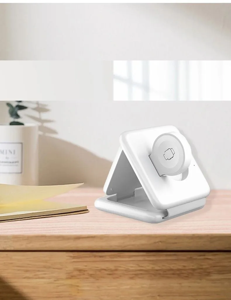 Watch headset mobile phone folding stand Charging 3-in-1 folding wireless charger