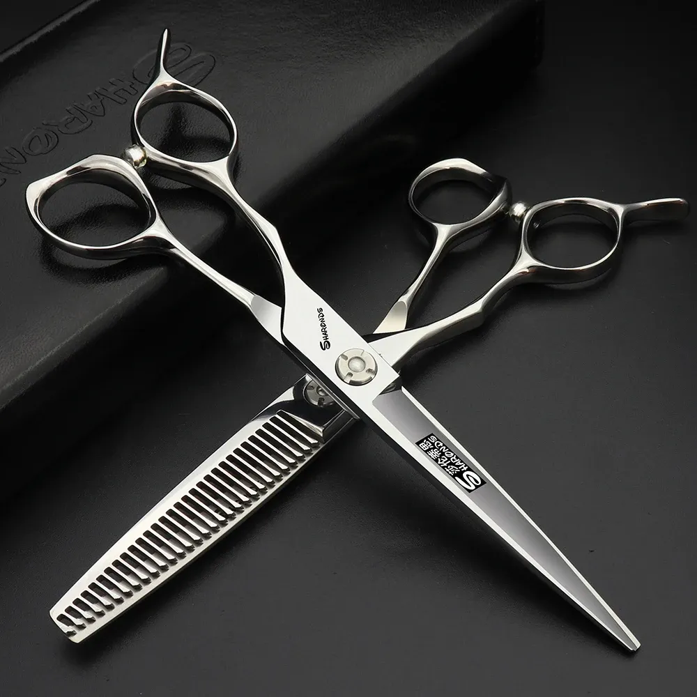 Nożyczki do włosów 6 -calowe 440c japońska stal stalowa lewą ręką fryzjerskie nożyczki przerzedzające nożyczki Ustaw nożyczki profesjonalne