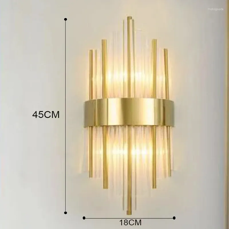 Lampka ścienna luksus nowoczesne LED Złote Light Lighting Lighting Decor Home Decor do salonu sypialnia nocna schody