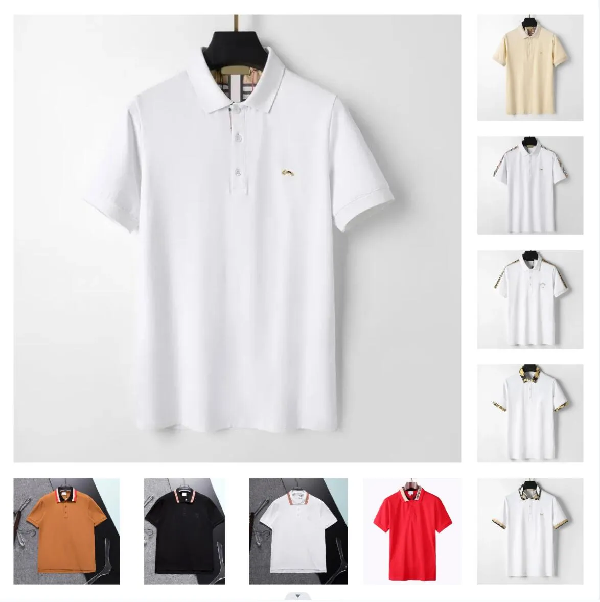 Men's Polo Shirt Designer de algodão masculino Manga curta Casual Brand Brand Men todos os dias Casual Desgas