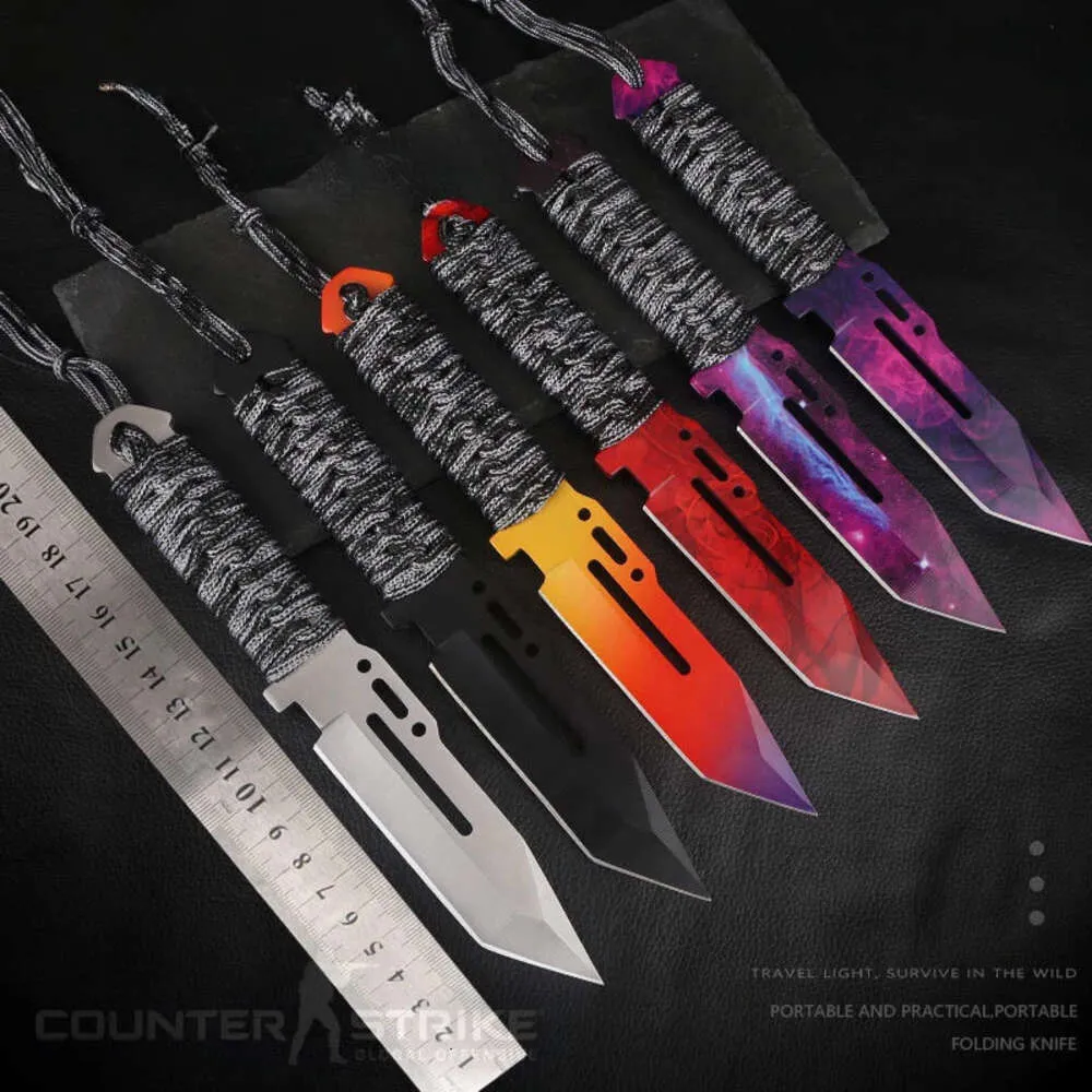 Steel Fixed Blade Hunting Knife CSGO Game Military Tactical Knives
