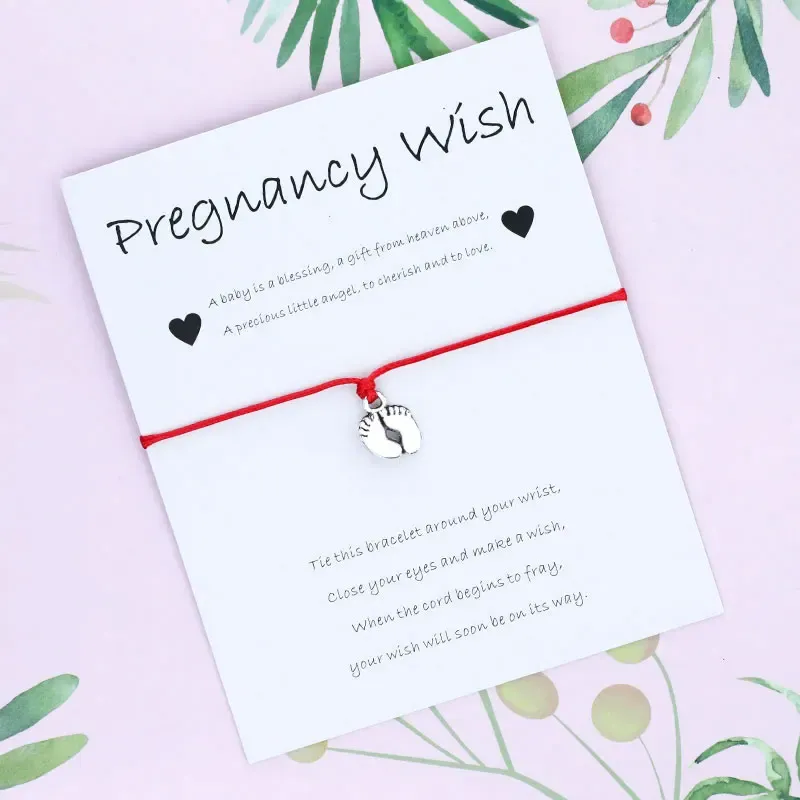 Brins de grossesse Wish Wish Bracelet Mummy est le bracelet Bracelet Friends Ami Grossesse Cadeau pour que maman est Baby Bracelet Baby Shower Gifts