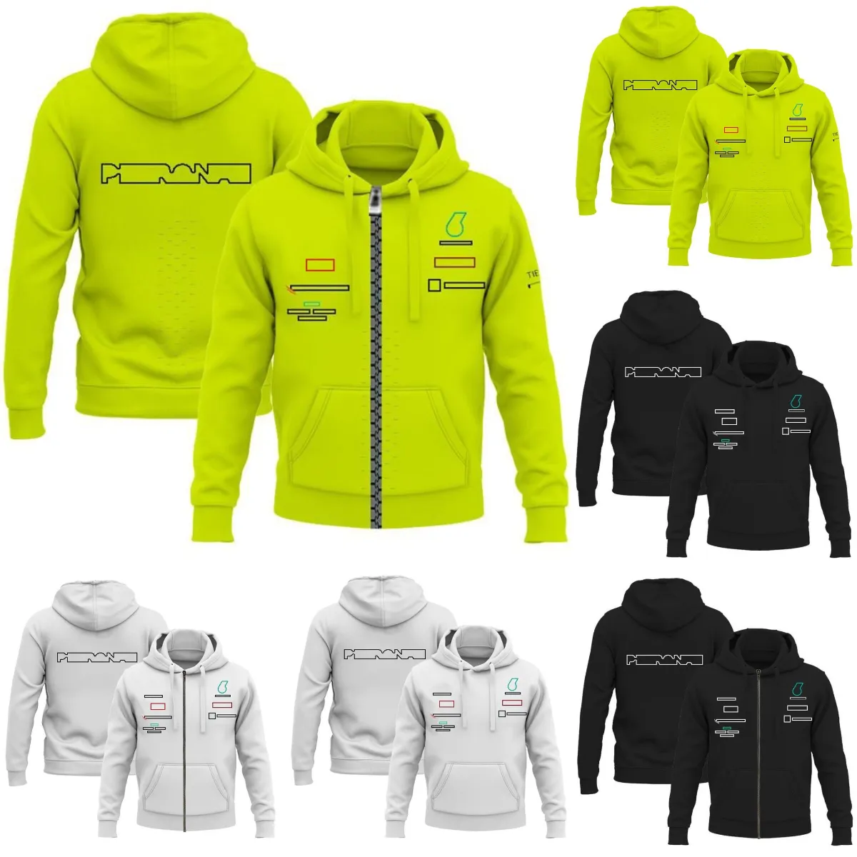 2024 NUOVA F1 F1 F1 FAPPA FORMULA 1 Squadra con cappuccio con cappuccio da corsa con cappuccio di oversize con cappuccio di moda primaverile con cappuccio con cappuccio