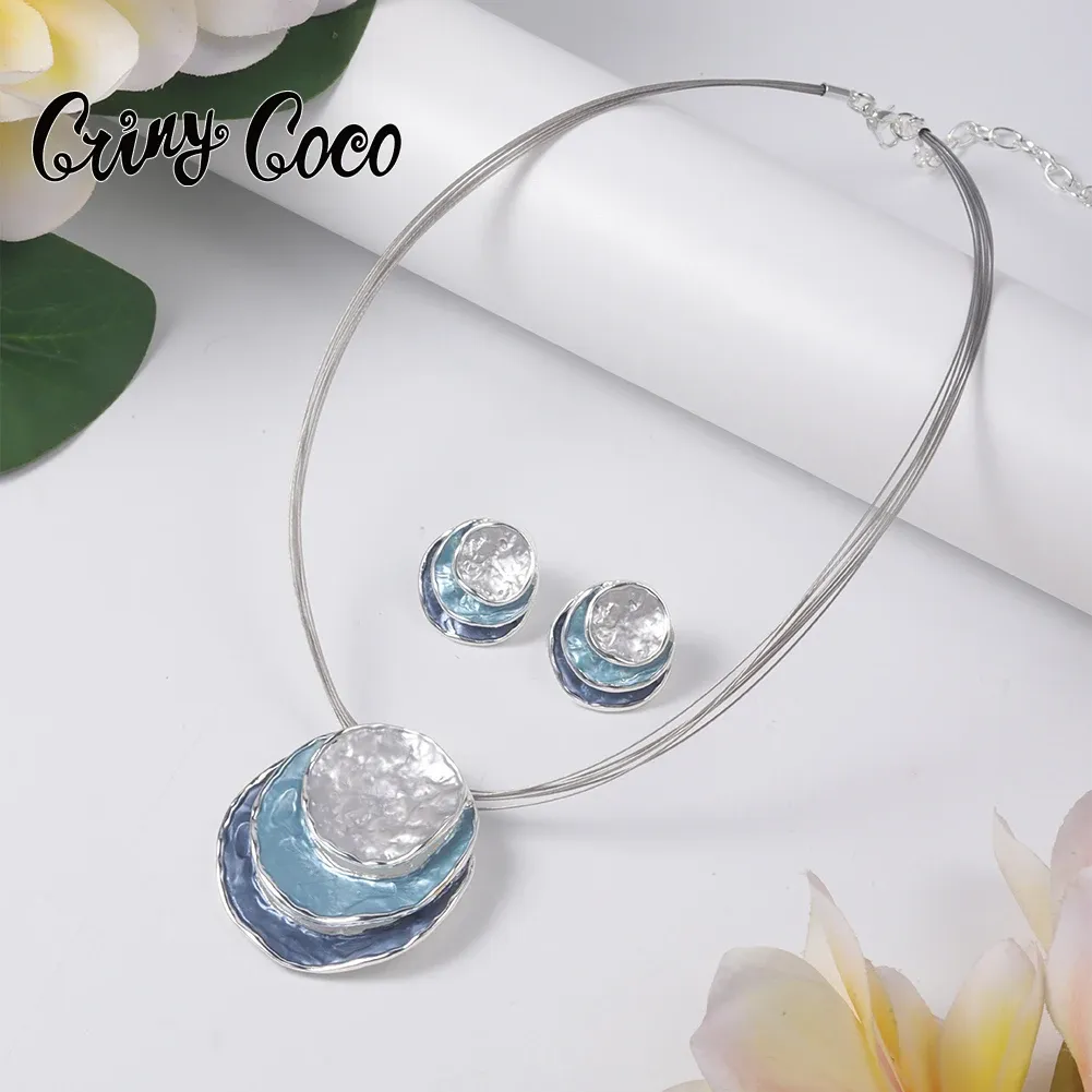 Halsketten Verkauf Cring Coco Round Anhänger Halskette für Frauen Trendy Geometrische Legierung Halsketten Halsketten Party Hochzeit Schmuck Freunde Geschenke