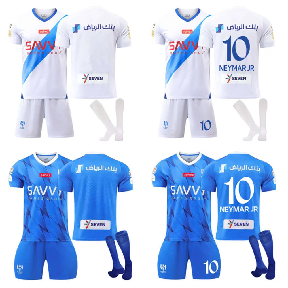Fotbollströjor Saudi Arabia League New Moon Football Suit Set For Children and Adults Mens Outdoor Fitness Sport Snabbtorkning Jersey Womens Blue