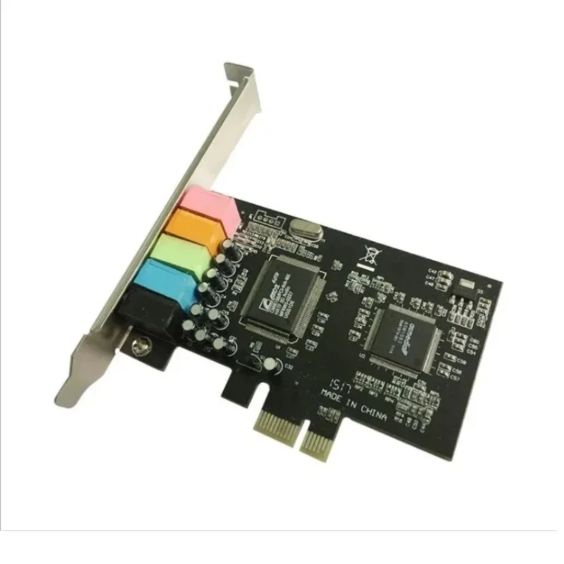 2024 5.1 Desktop Computer Built-in Independent PCI-E8738 Stereo 6-channel Computer Cables Connectors PCIe Sound Cardfor PCIe Sound Card Cables