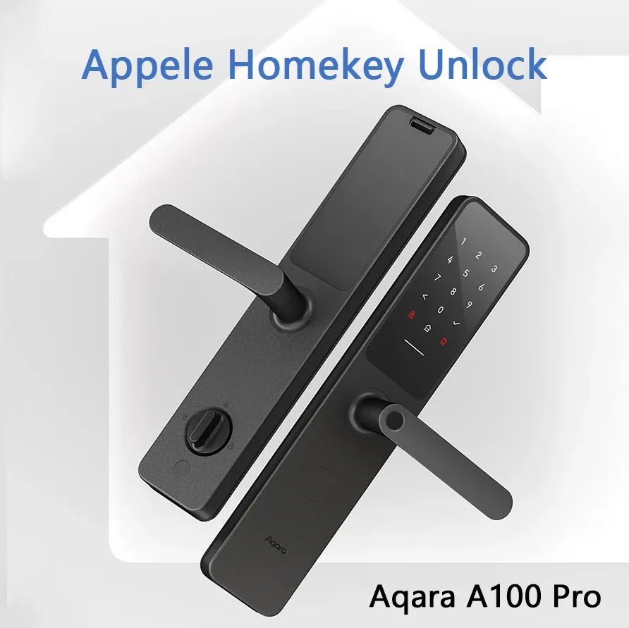 Kontroll Aqara Smart Door Lock A100 Pro CN Bluetooth 5.0 Zigbee Apple Homey Unlock Fingerprint Unlock Work for Apple HomeKit Aqara Home