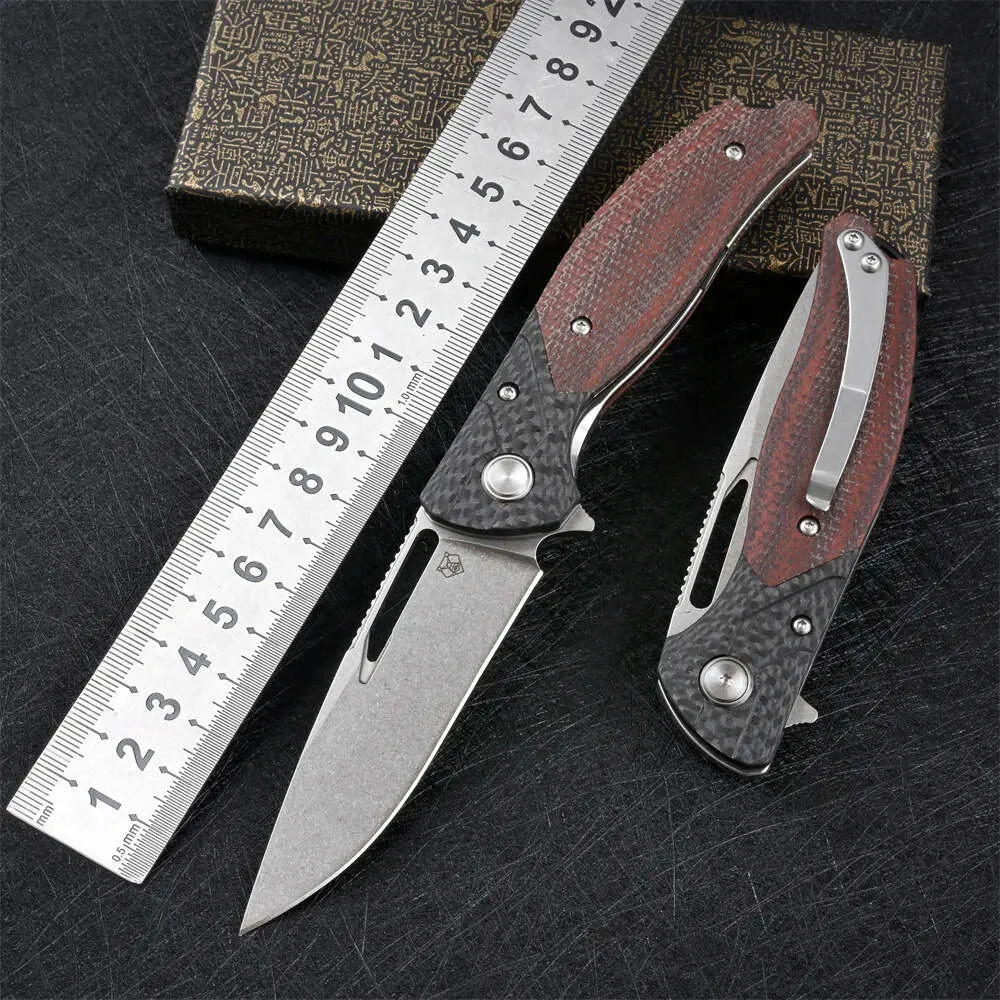 M398 Steel Camping Tactical Folding Knife High Hardness Survival Military Outdoor Pocket Knives Hunting and Fishing for Men