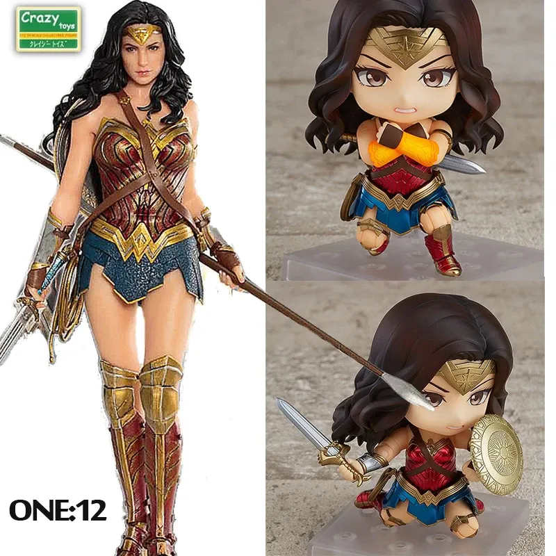 Set Wonder Woman Artfx Statue Crazy Toys 1:12 Action Figur Anime 818 Hero's Edition Model Collection Toy Doll Birthday Gardin