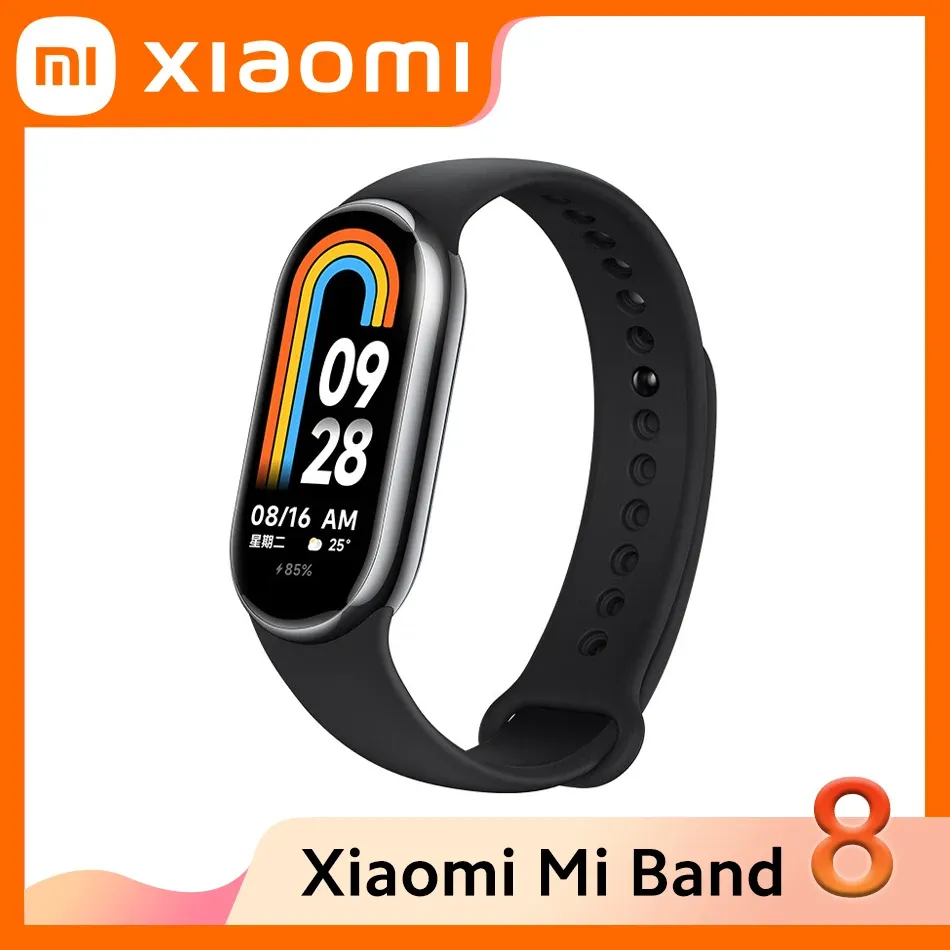 Браслеты Новый Xiaomi Mi Band 8 Smart Bracelets Curress Crese Clood Oxygen Fitnes