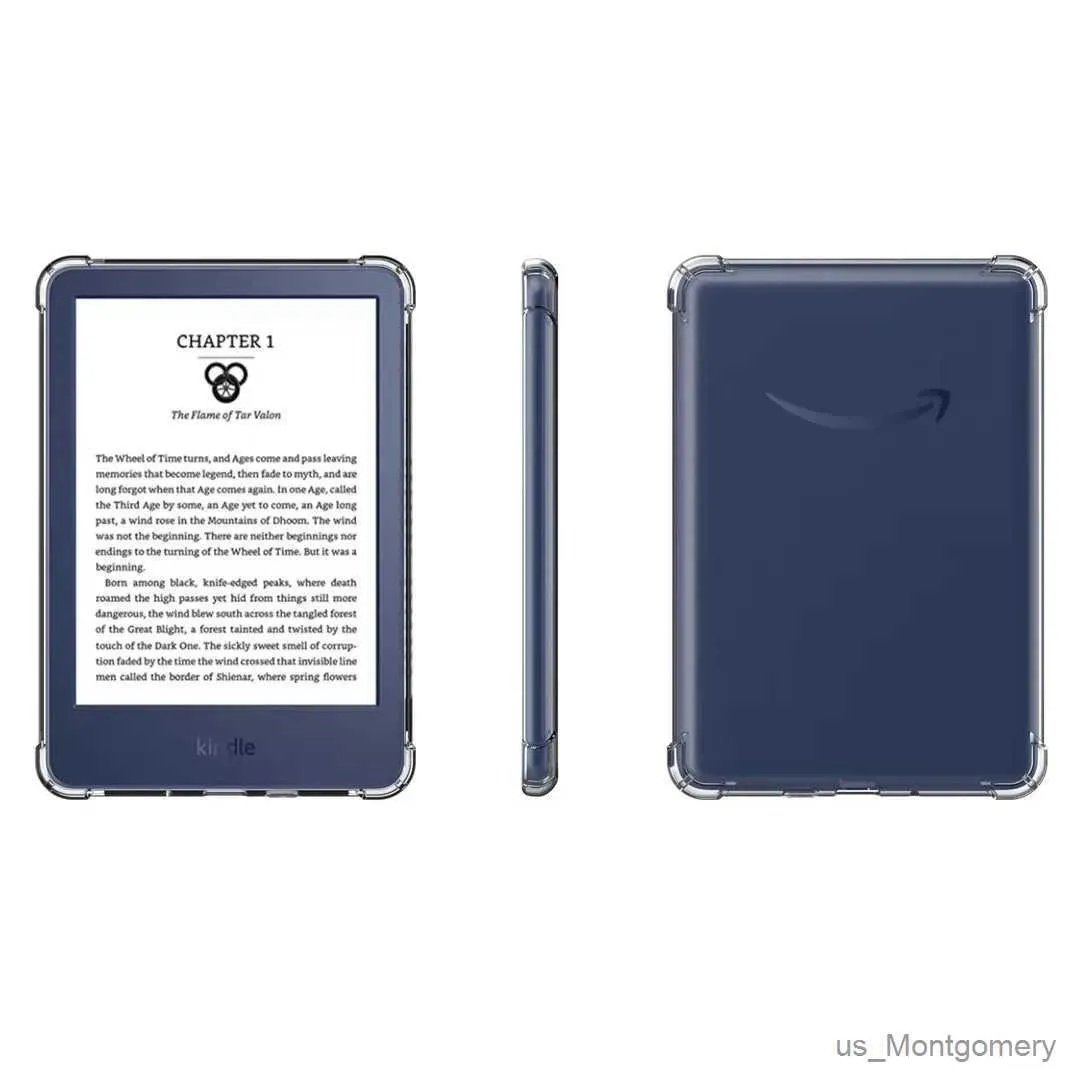 Tablet PC Cases Bags Caso de silício para 6 Novos Kindle (Release 2022) 11th C2V2L3 Geração transparente transparente TPU Soft Back Tablet Tampa Coqe