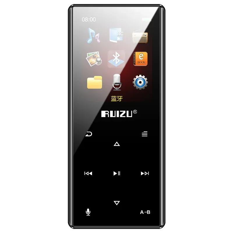 Player Ruizu D29 Supporto Bluetooth Music Player Music incorporato in Speake Hifi Portable Walkman con Radio FM Record Ebook Leitor de mp3