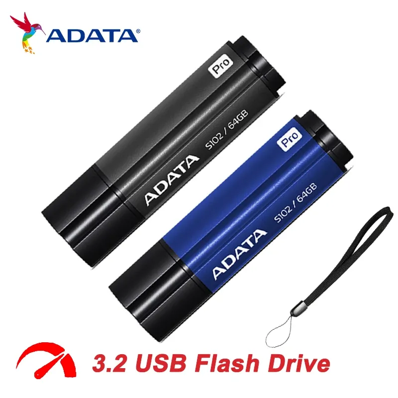 ドライブAdata S102 Pro USB 3.2 Flash Drive 256GB 128GB 64GB高速512GB 32GB USBペンドライブメモリメモリスティックポータブルミニディスク