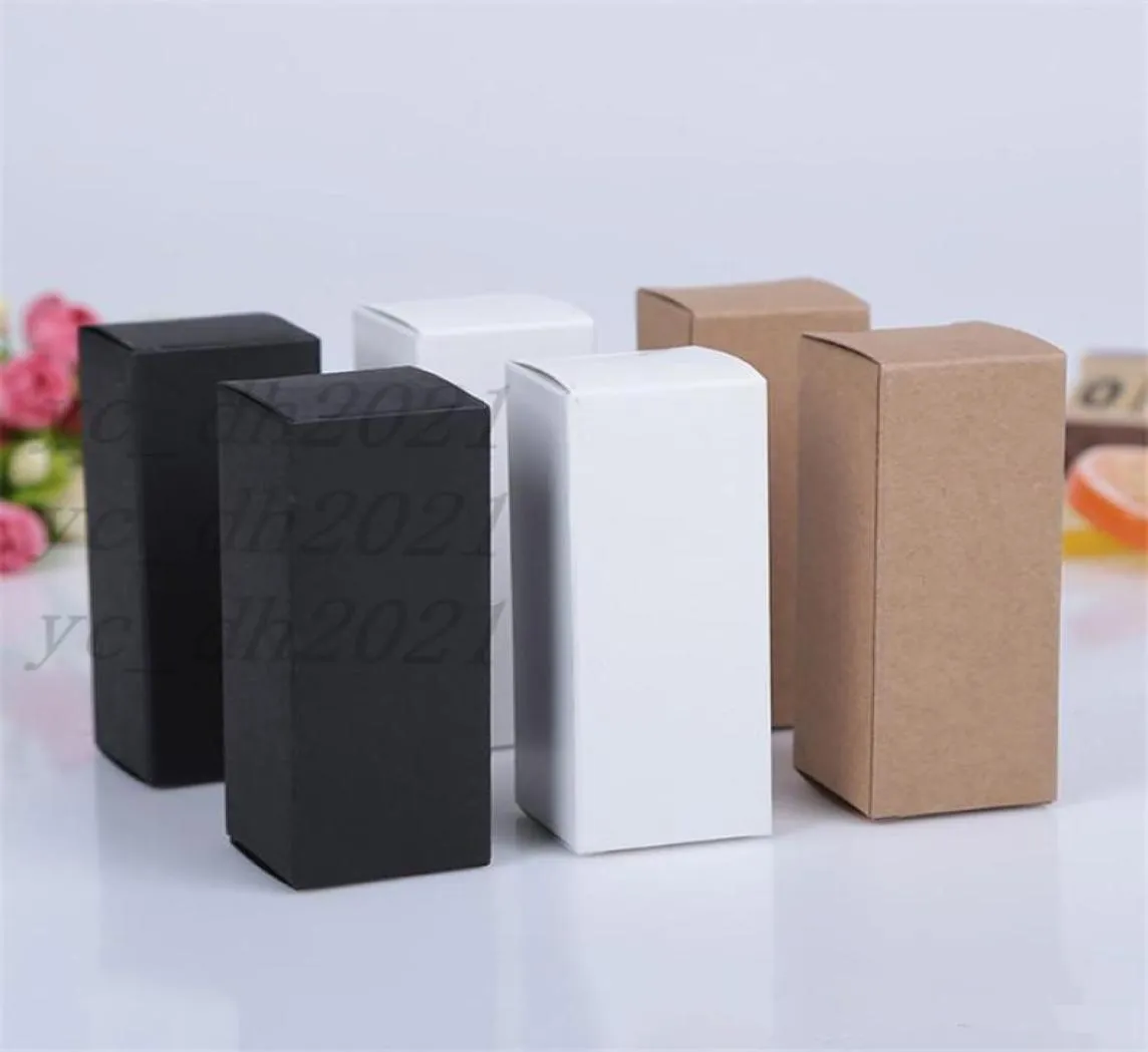 Boîte en carton en papier kraft noir de taille noire à lèvres à lèvres à lèvres Cosmetic Perfume Boîte en papier kraft Boîte d'emballage d'huile essentielle LZ14162922551