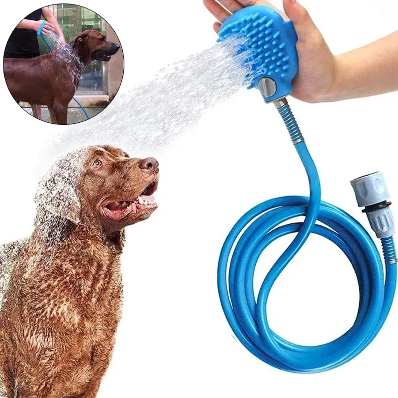 Sprayers NONOR Pet Bath Head Tool Comfortable Massager Shower Head Cleaning Washing Sprayer Dog Brush Indoor Outdoor Pet Bathing Supplies