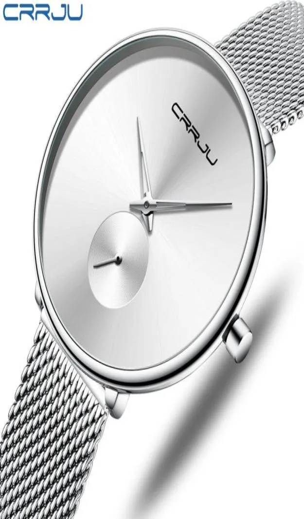 CRRJU Women039s Relojes de lujo reloj de lujo Moda Minimalist Waterproof Slim Band Watches for Women Reloj Mujer 2012152487494