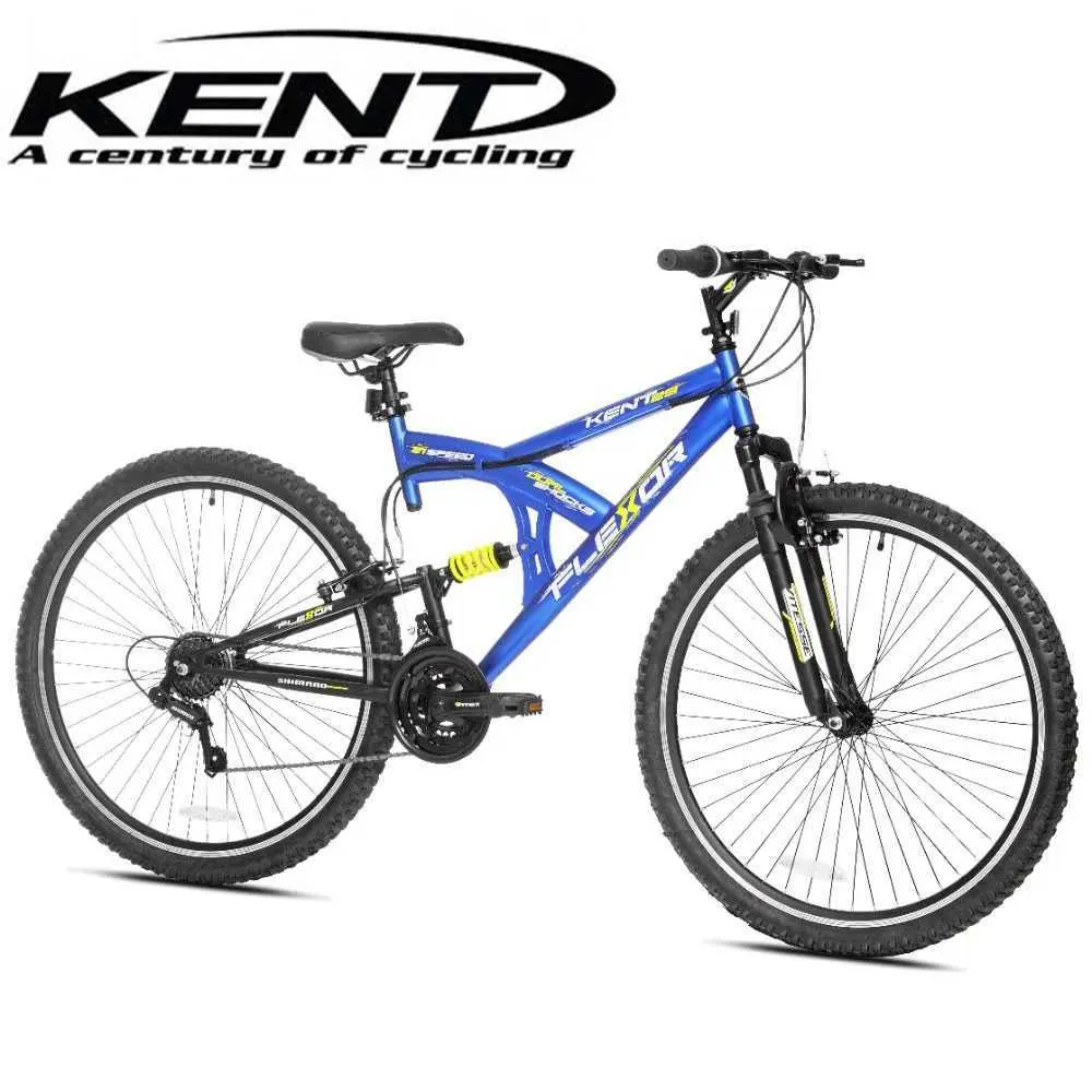 Cyklar 2023 Nya Kent Bicycles 29 in. Flexor Mens Dual Suspension Mountain Bike Blue Y240423