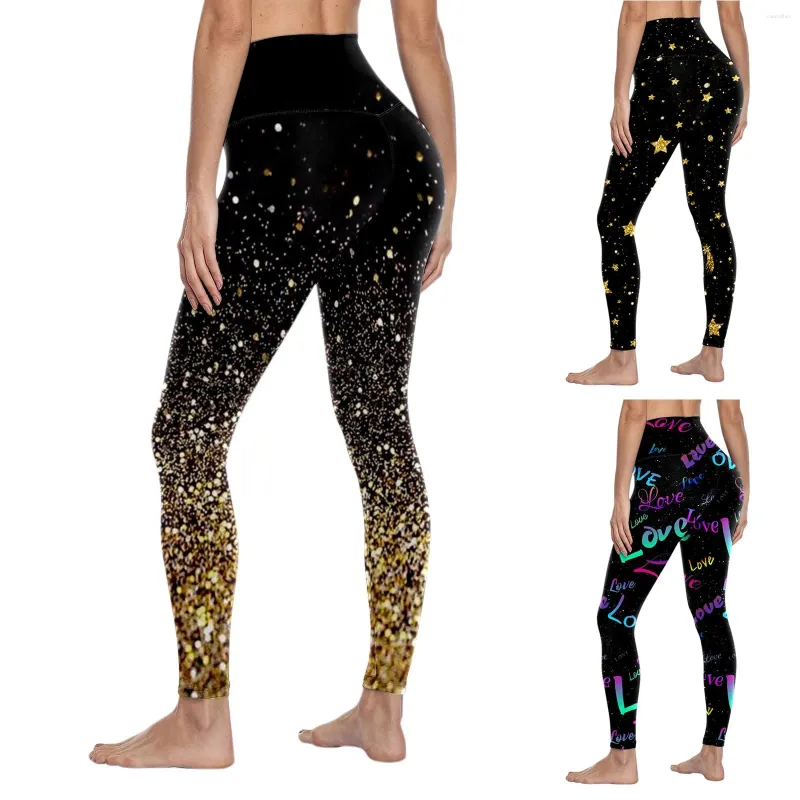 Pantalones activos copos de nieve para mujeres sin costura cintura alta sexy empuje de cadera yoga de control abdominal ejercicio corriendo leggings fitness pantalones