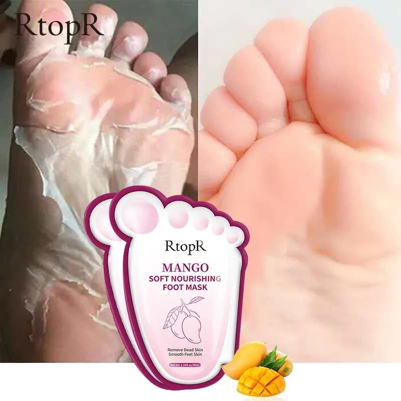 Stopy 2bag Mango Foot Maska Peel Dead wybielanie nawilżanie złuszczanie przedłużenie pedicure Usuń martwe skórne skarpetki obcasowe