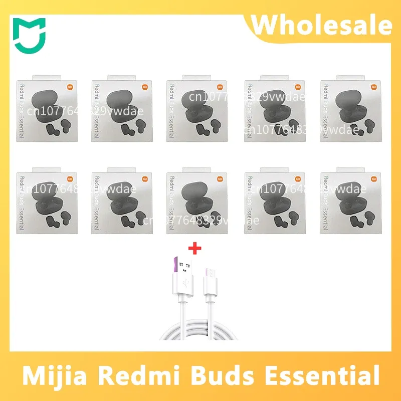 Écouteurs 3/6/10 pcs en gros Mijia Xiaomi Redmi Buds Essential Ecoutel