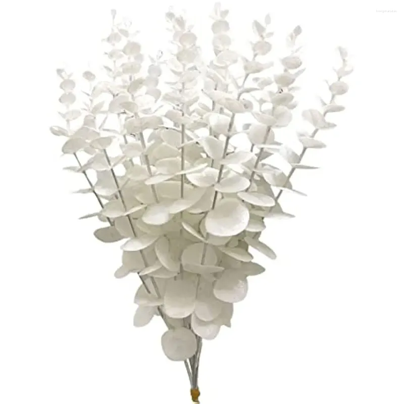 Fleurs décoratives Haoshics 10pcs Eucalyptus artificiel pour bricolage Flower Craft Wedding Party Home Office Table Centres de table