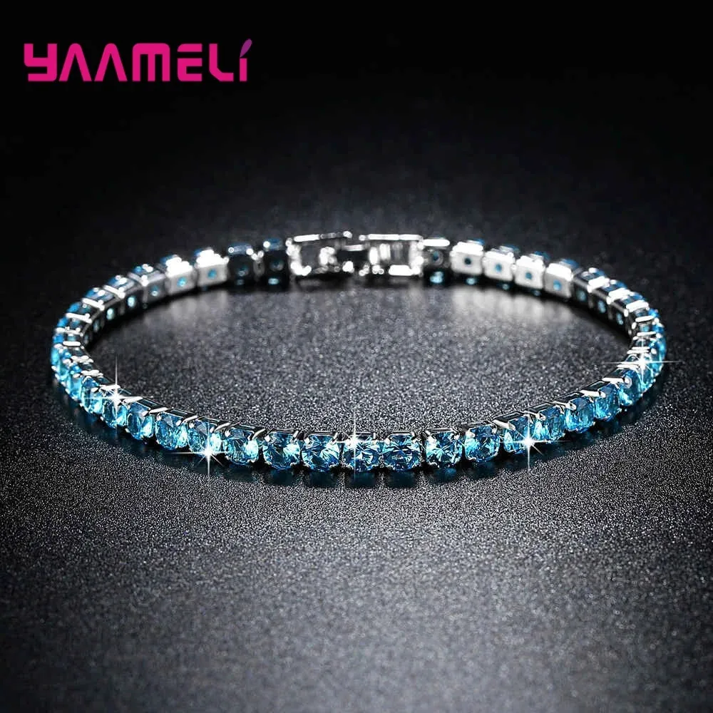 Classico Shining Singlemultiple Righe Braggle di Rhinestone per donne 925 Sterling Silver Gold Gold Bracciale Tennis Bracciale 240423 240423