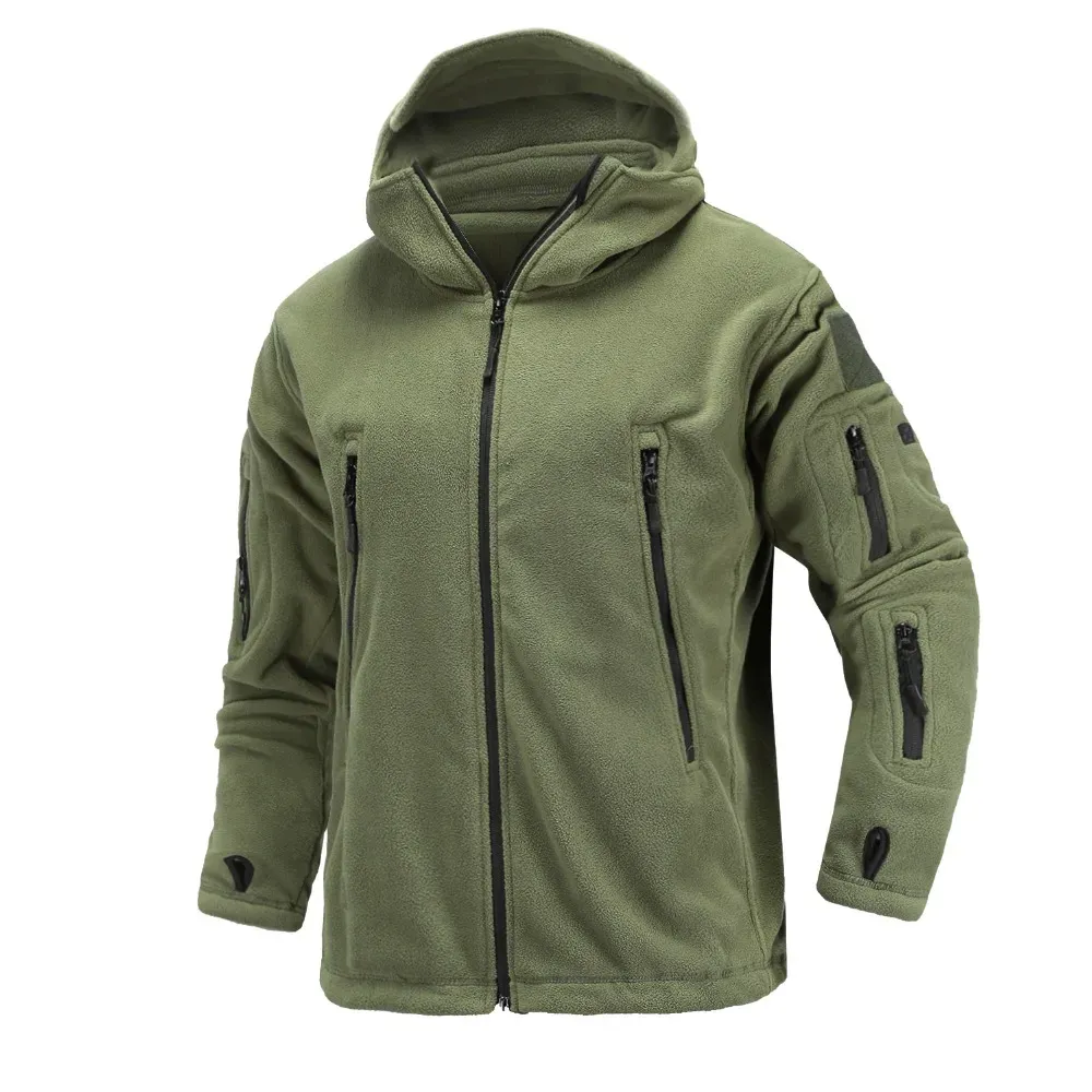 Tyg som jagar Vandring av US Military Winter Thermal Fleece Tactical Jacket Outdoors Sports Hooded Coat Militar Outdoor Army Jackets S2XL