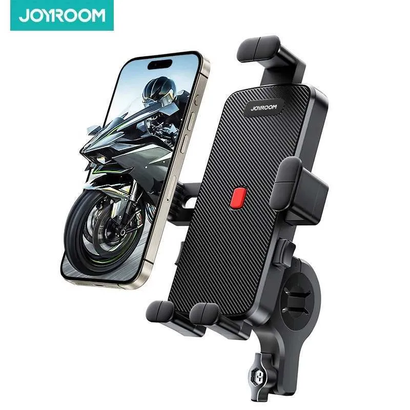 Cell Phone Mounts Holders Joyroom Bike Phone Holder 360 View Universal Bicycle Phone Holder Mount for 4.7-6.8 inch Mobile Phone Stand Shockproof Bracket Y240423