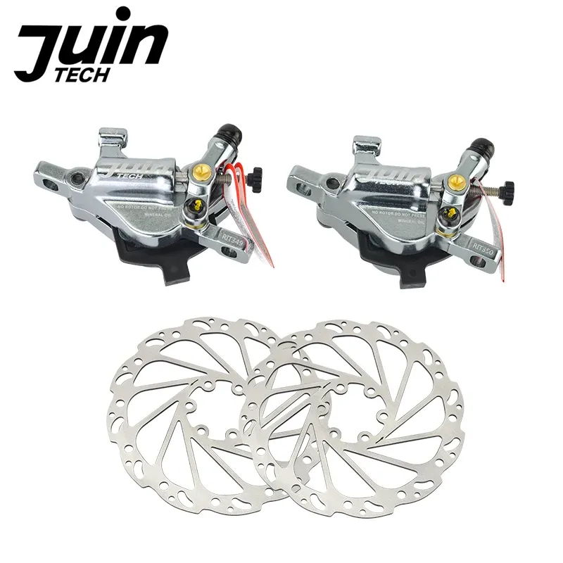 Delar Juin Tech R1 Post Mount Hybrid Hydraulic Road Disc Brake Set Travel CX Road MTB Cyclocross Bike Caliper With Adapter 160mm Rotor