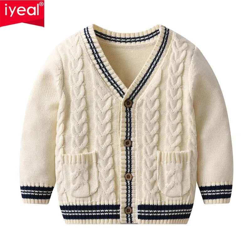 セーターiyeal kid bayd boys girls cardiganセーター秋の冬の幼児編みの服長ファッションニットウェアかわいいストリートウェア