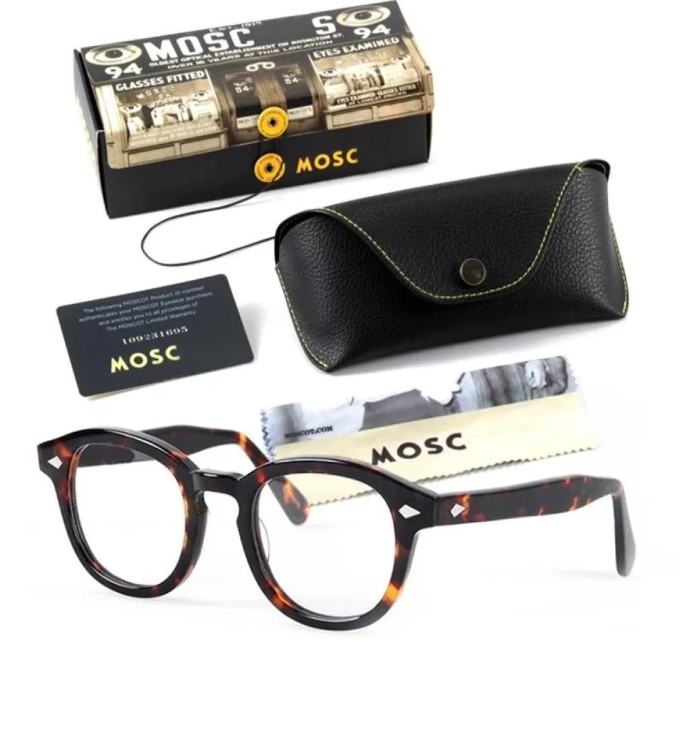 Johnny Depp frame Men Women Computer Goggles Round Transparent LEMTOSH Eyeglass Brand Design Acetate Style Vintage Frame Box oIe I4055905